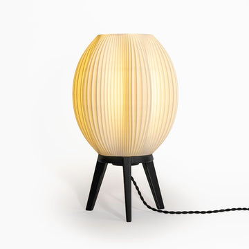 Wavy Modern Contemporary Plant-Based PLA 3D Printed Dimmable LED Table Lamp - JONATHAN Y